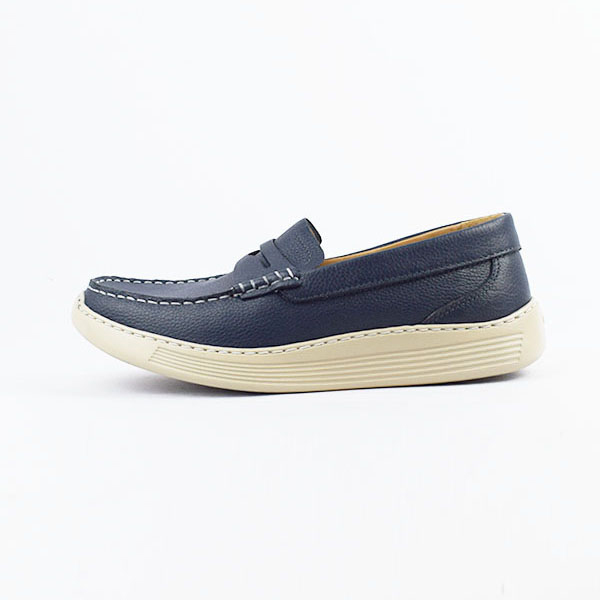 Moccasin pour homme confort R110 Bleu cuir  Mocassin homme Maroc